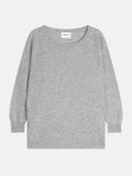 Flagermusærmet Strikbluse Molly - Meleret Lys Grå