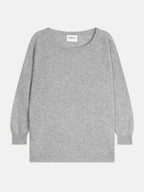 Flagermusærmet Strikbluse Molly - Meleret Lys Grå