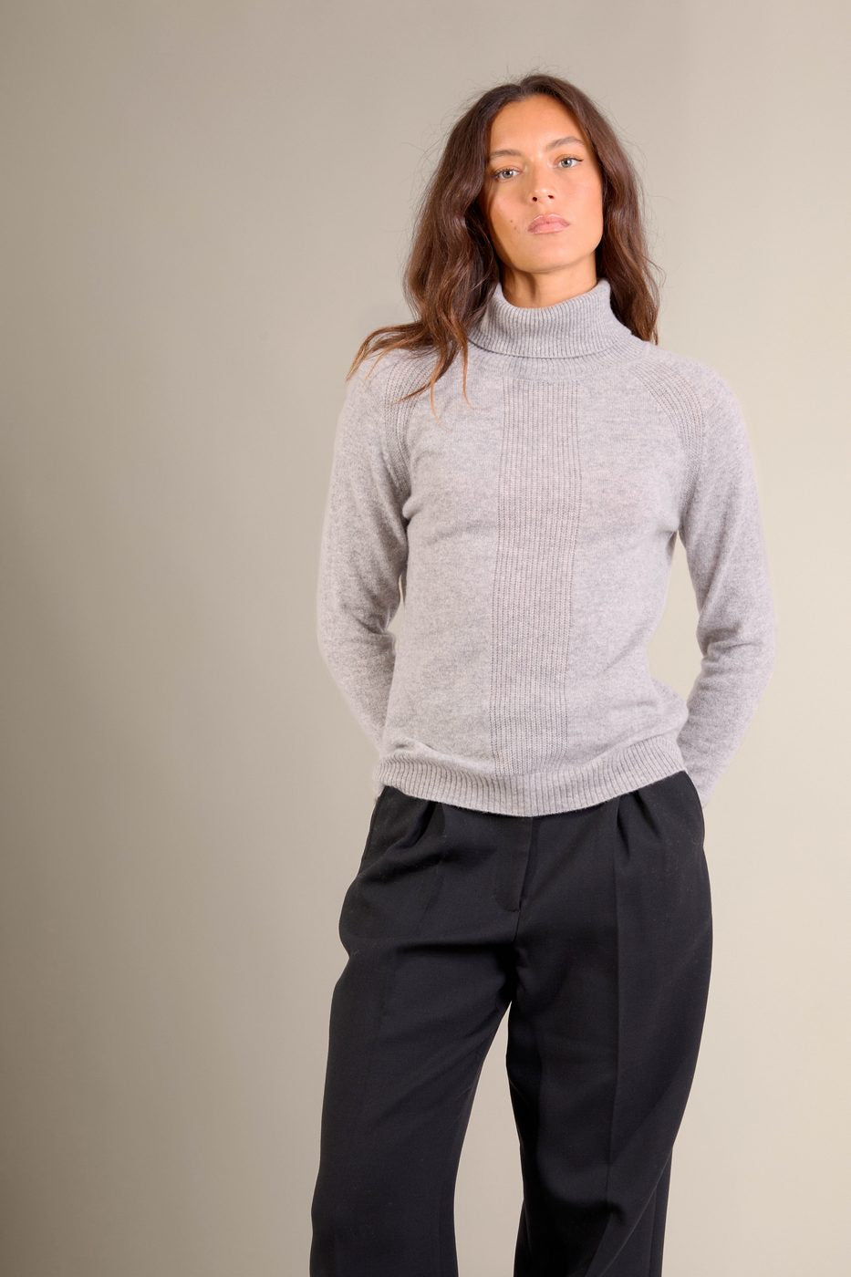 Maglione Collo Alto Florivien - Nuvola Melange