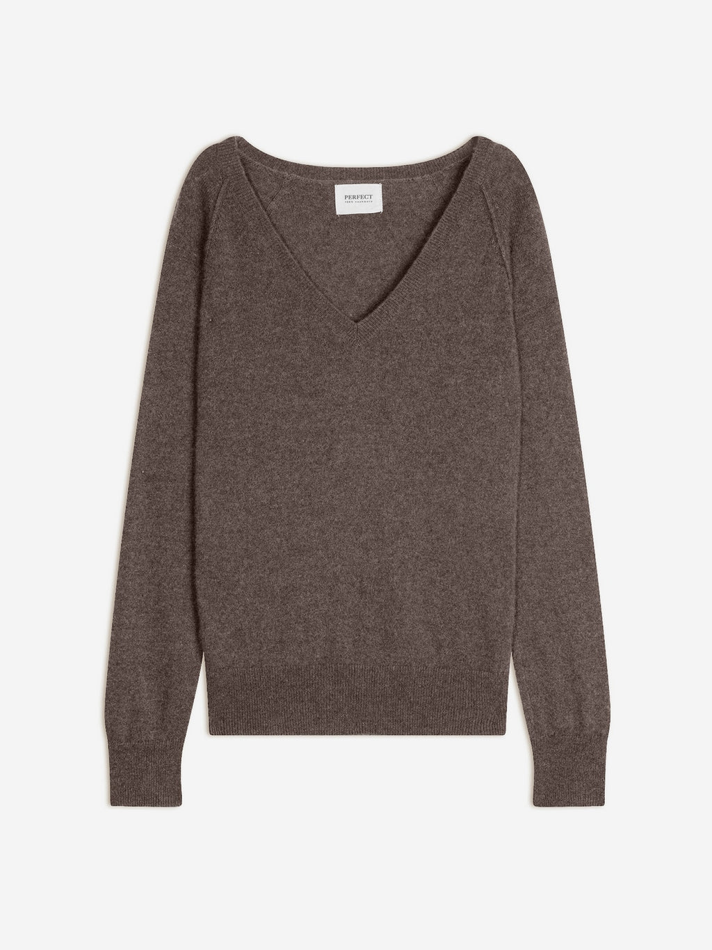 V-Ausschnitt-Pullover Penelope – Taupe Meliert