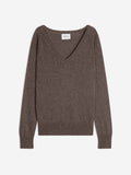 V-Ausschnitt-Pullover Penelope – Taupe Meliert