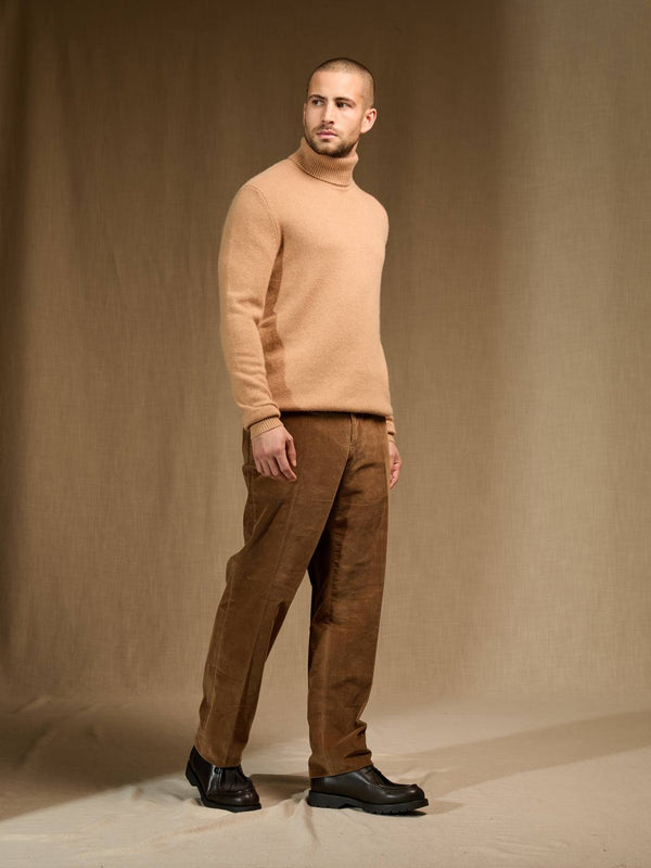 Sweter z golfem Trevor - Sahara