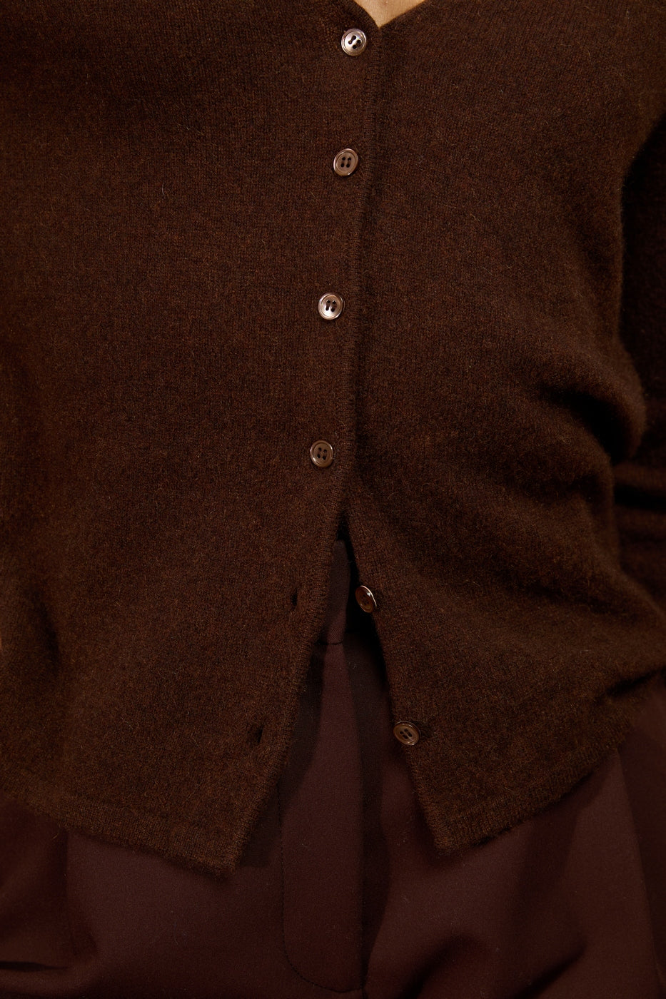Cardigan Col V Paige - Café