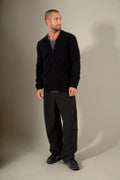 Chaqueta con Cremallera y Cuello Mao Ramon - Negro