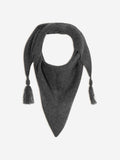 Écharpe Triangle Avec Franges 4 Fils Condeixa - Anthracite Chiné