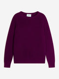 Pull Col Rond 4 Fils - Oceane - Prune