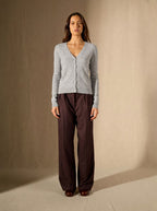 Cardigan Col V Leora - Nuage Chiné