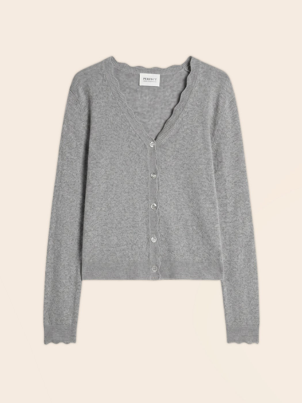 Cardigan Col V Leora - Nuage Chiné