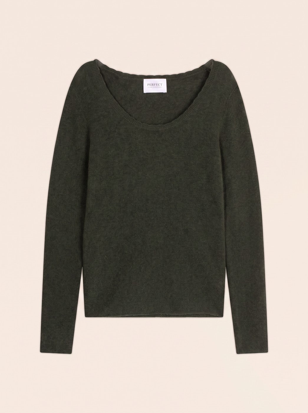 Pull Col Bateau Cylena - Kaki Chiné