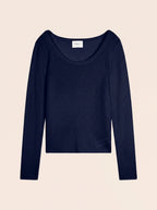 U-Boot-Ausschnitt-Pullover Cylena – Marine