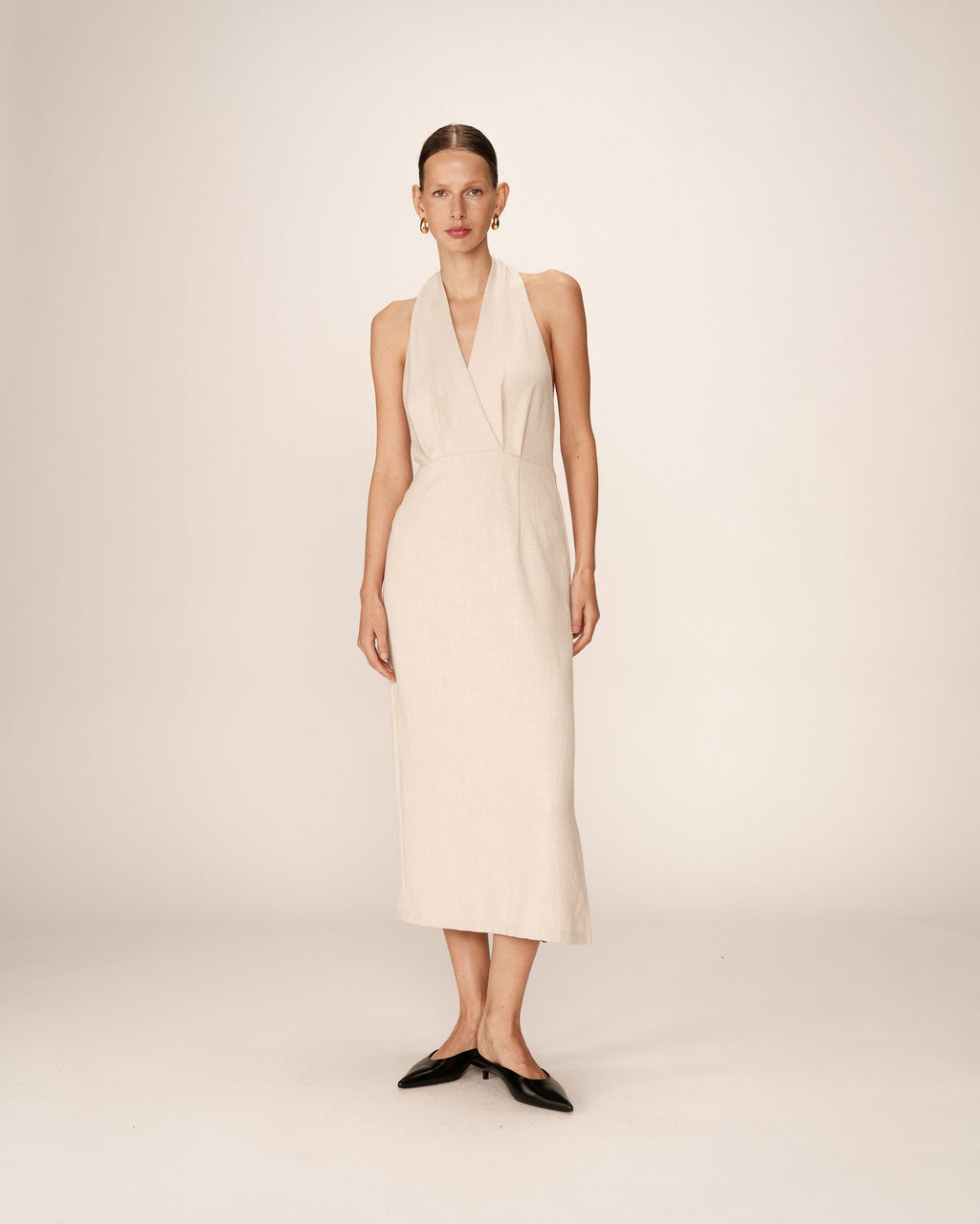 Robe Mi-Longue Perla - Beige