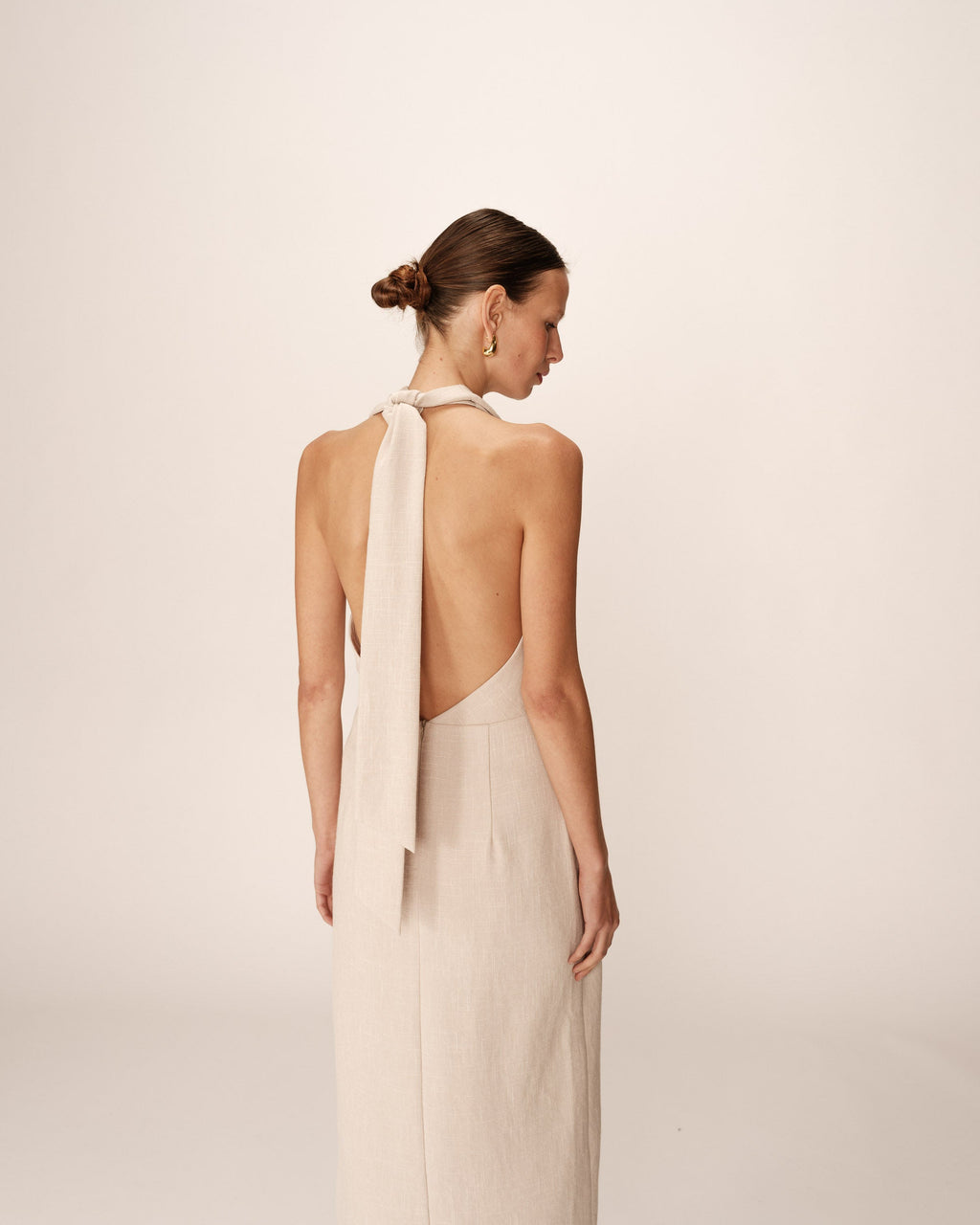 Robe Mi-Longue Perla - Beige