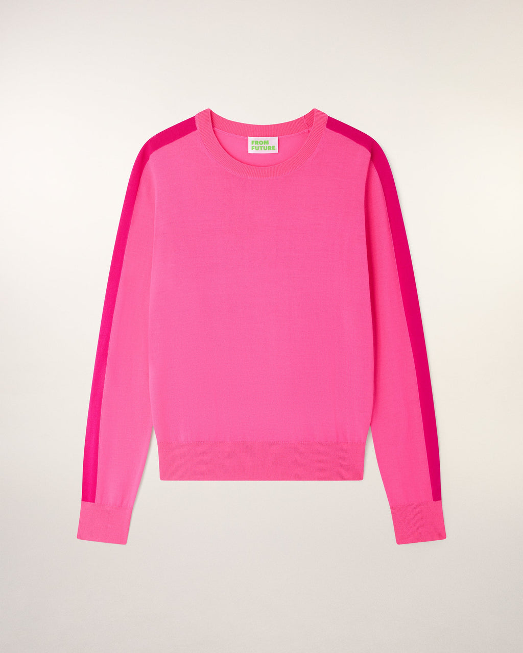 Jersey De Rayas Con Cuello Redondo - Amor Rosa