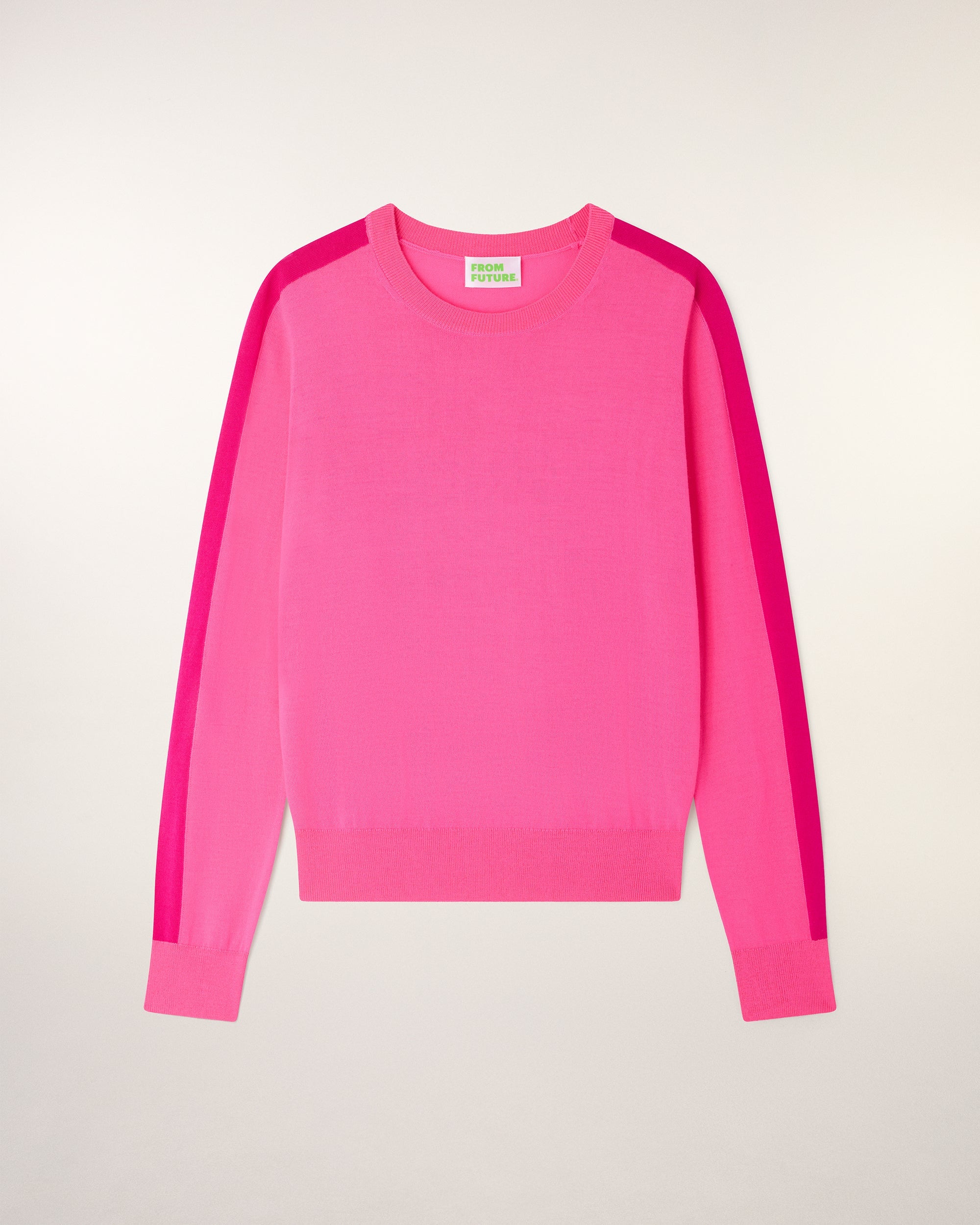 Jersey De Rayas Con Cuello Redondo - Amor Rosa