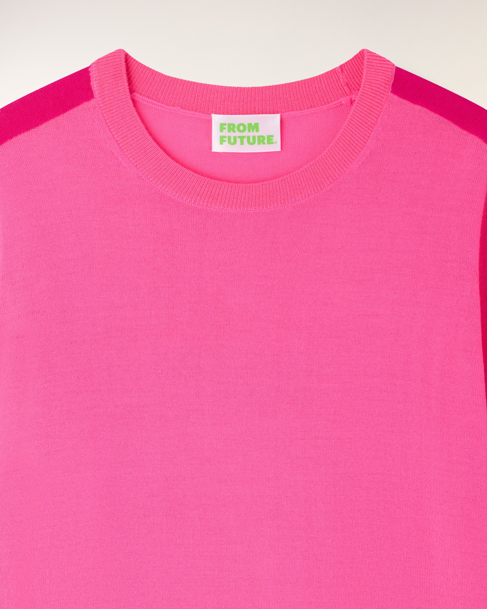 Jersey De Rayas Con Cuello Redondo - Amor Rosa