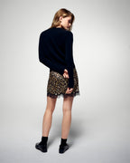 Pull Col Rond Cœur Broderie Future - Noir - Femme