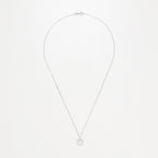 "Round Mother-of-Pearl" Pendant D0.08/28 &amp; Mother-of-Pearl - 375/1000 White Gold