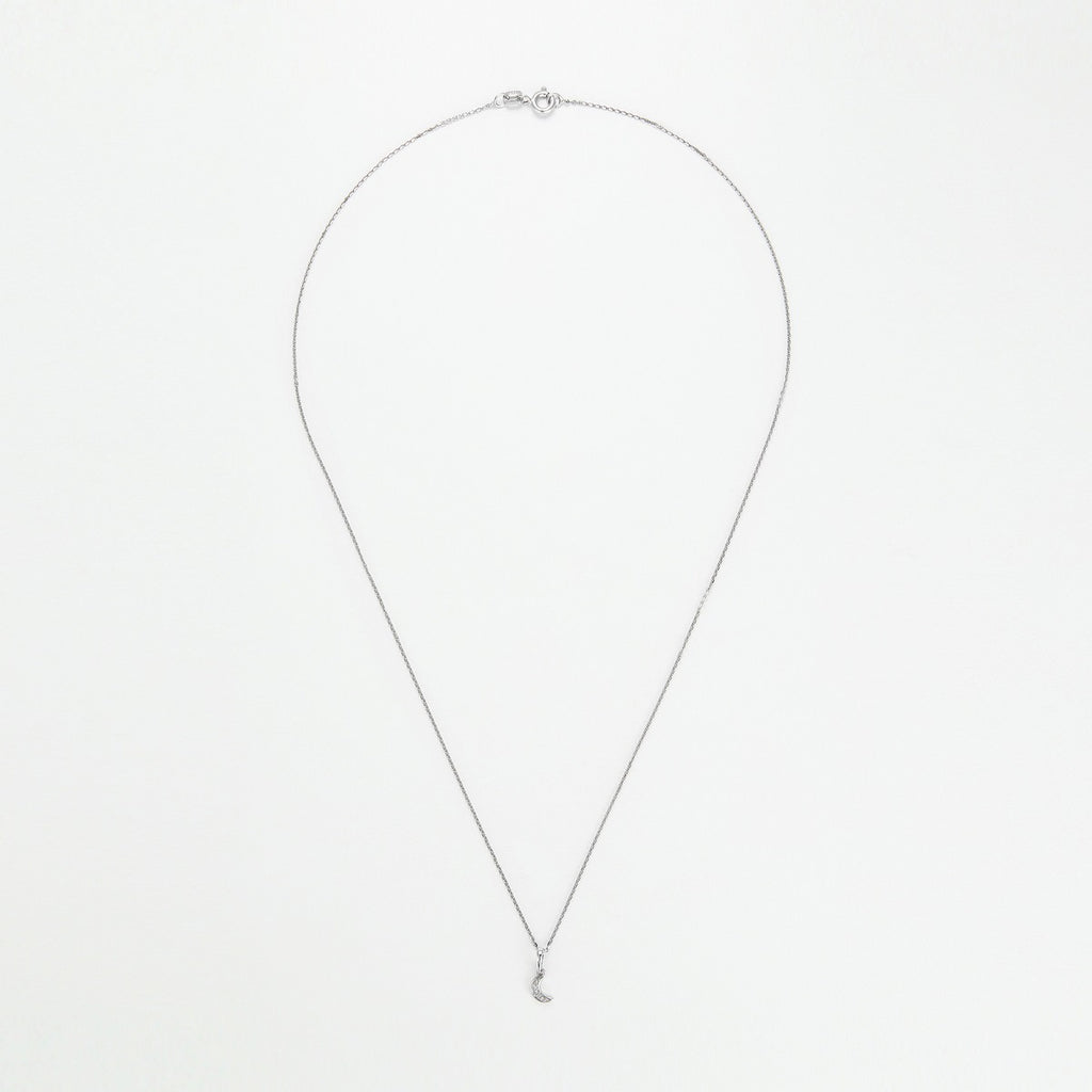 Colgante "Diamond Moon" Diamantes 0.01/5 - Oro blanco