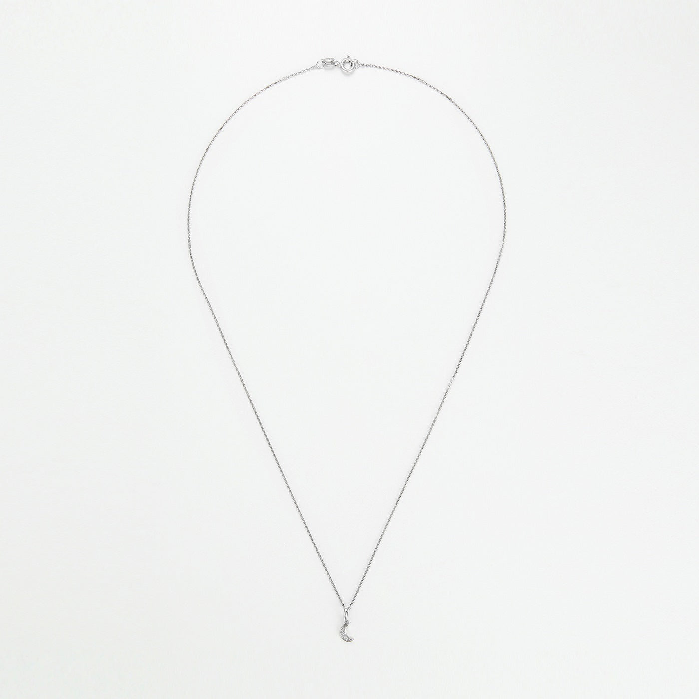 "Diamond Moon" Pendant D0.01/5 - 375/1000 White Gold