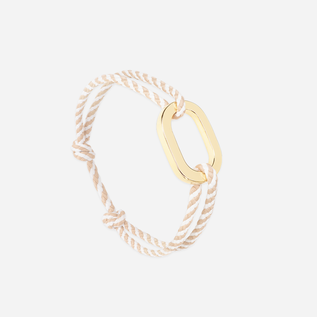 Pulsera Phare - Beige y Blanco