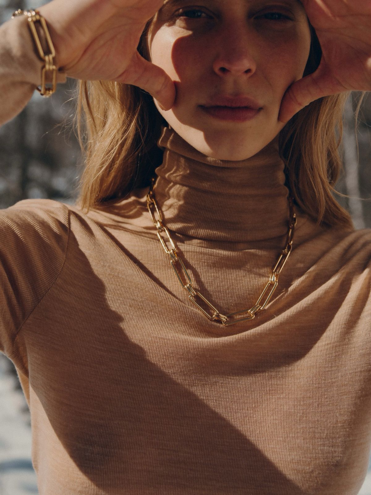 Collier Clyde - Laiton Plaqué Or