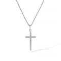 Pendentif "Croix Croyance" Or Blanc 375/1000