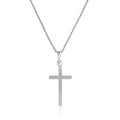 Pendentif "Croix Croyance" Or Blanc 375/1000