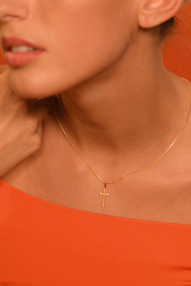 Colgante "Croix Croyance" - Oro Amarillo 375/1000
