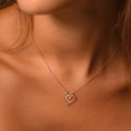 Pendentif "Coup De Coeur" Or Bicolore 375/1000 Et Zirconium