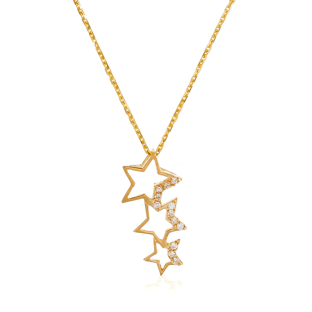 Pendentif "Constellation" - Or Jaune 375/1000 Et Zirconium