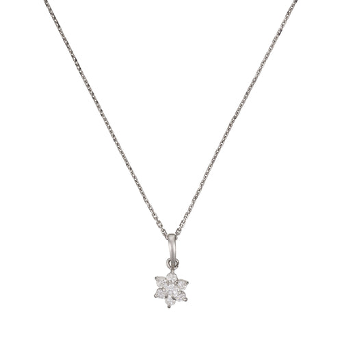 Pendentif "le Messager Blanc" Or Blanc 375/1000 et Zirconium