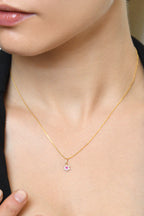 Pendentif "Le Messager Rouge" - Or Jaune 375/1000 Et Zirconium Rouge