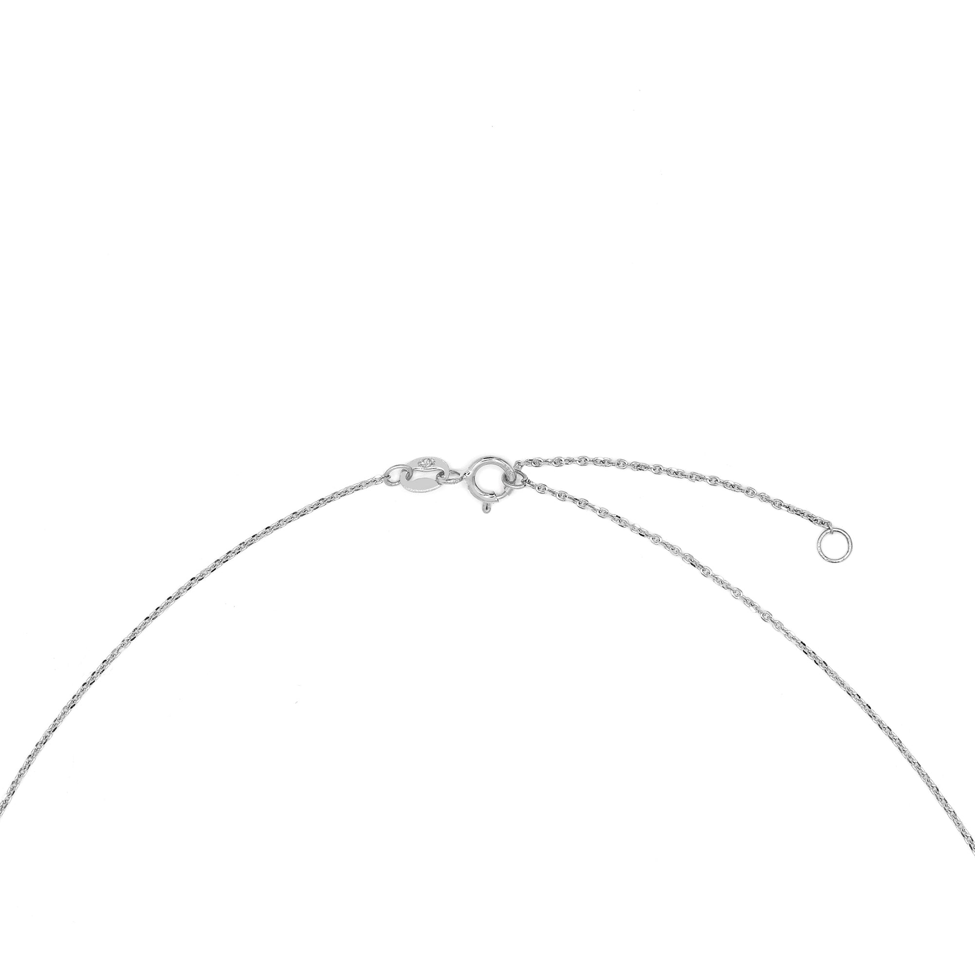 Colgante "Phenix" Oro blanco 375/1000 Perla blanca y Circonio
