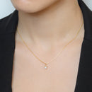 Pendentif Phenix - Or Jaune Perle Blanche Et Zirconium
