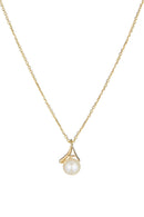 Pendentif Phenix - Or Jaune Perle Blanche Et Zirconium