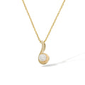 Pendentif "Ambiante" Or Jaune 375/1000 Perle Blanche