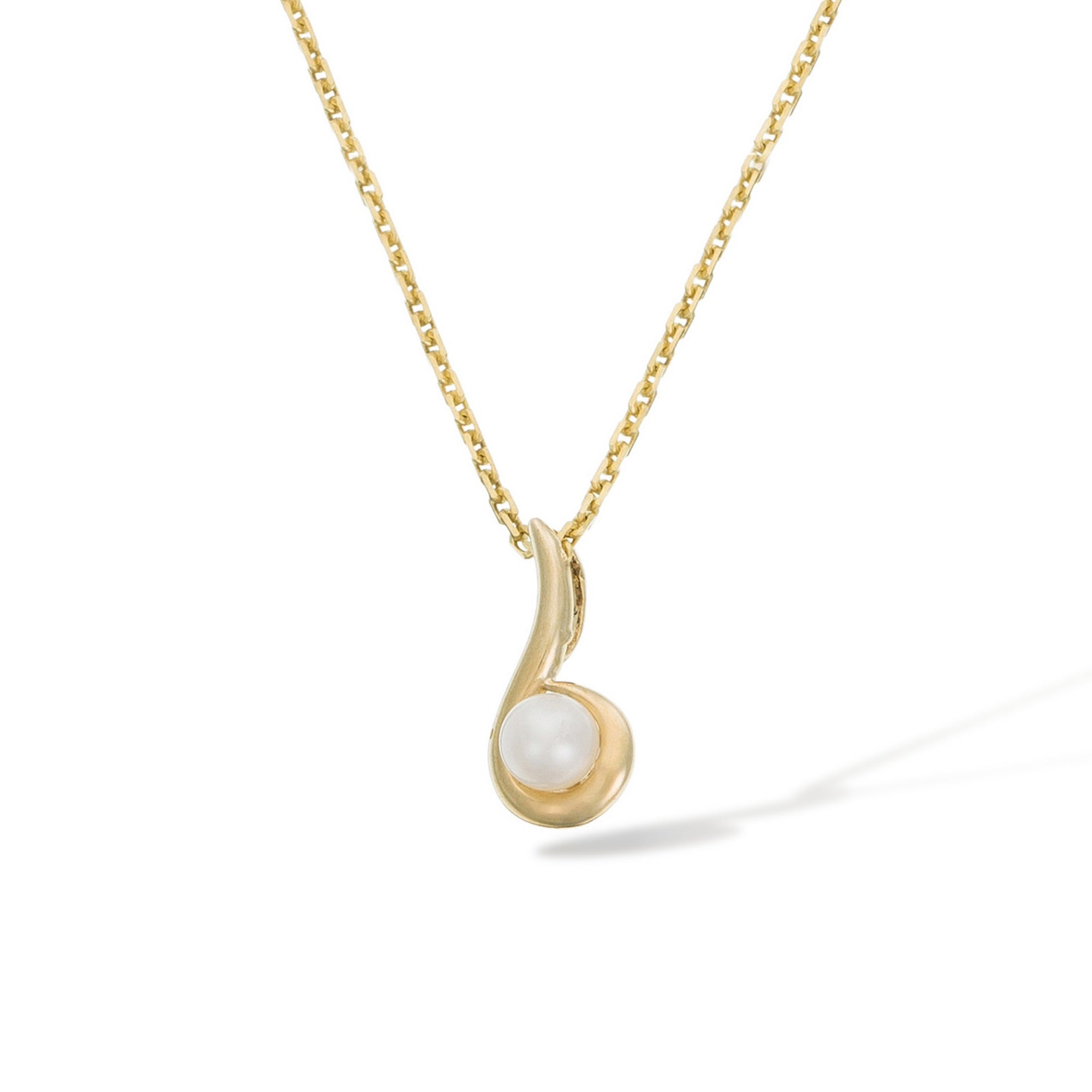 Pendentif "Ambiante" Or Jaune 375/1000 Perle Blanche