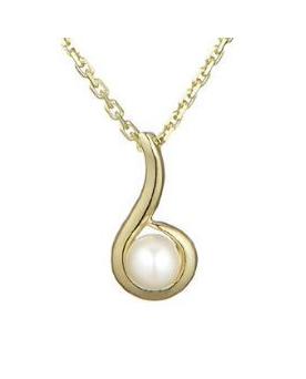 “Ambiente” Pendant 375/1000 Yellow Gold White Pearl