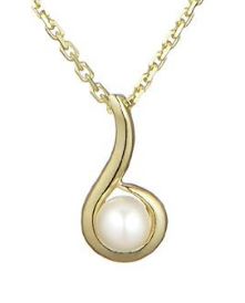 “Ambiente” Pendant 375/1000 Yellow Gold White Pearl
