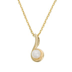 “Ambiente” Pendant 375/1000 Yellow Gold White Pearl