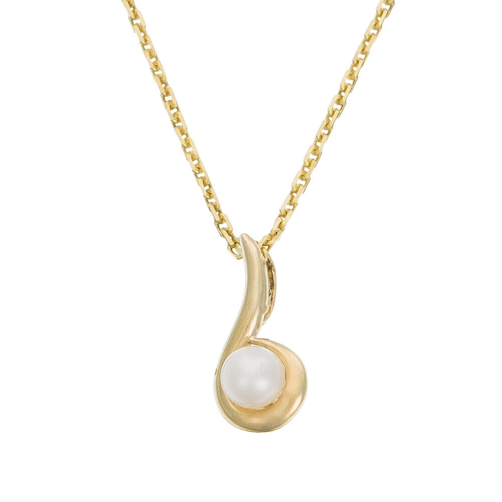 “Ambiente” Pendant 375/1000 Yellow Gold White Pearl