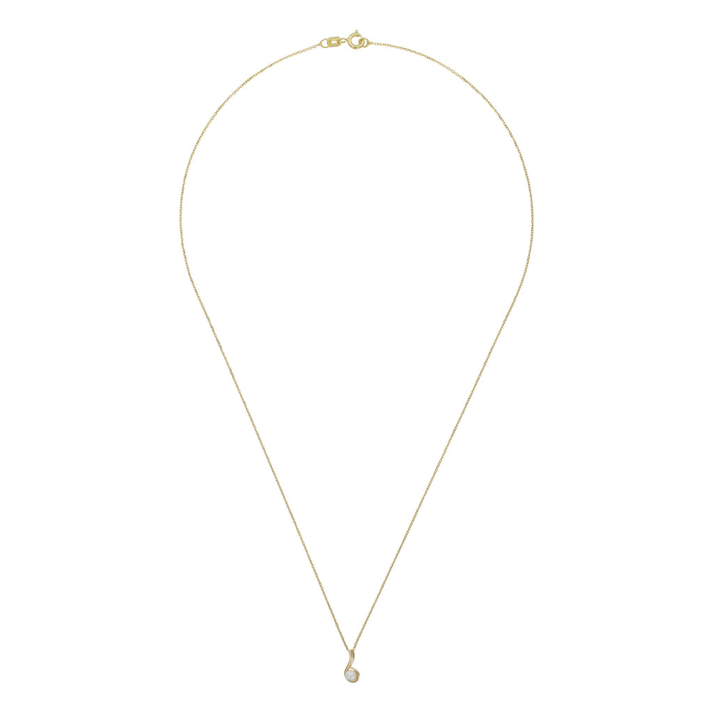 “Ambiente” Pendant 375/1000 Yellow Gold White Pearl