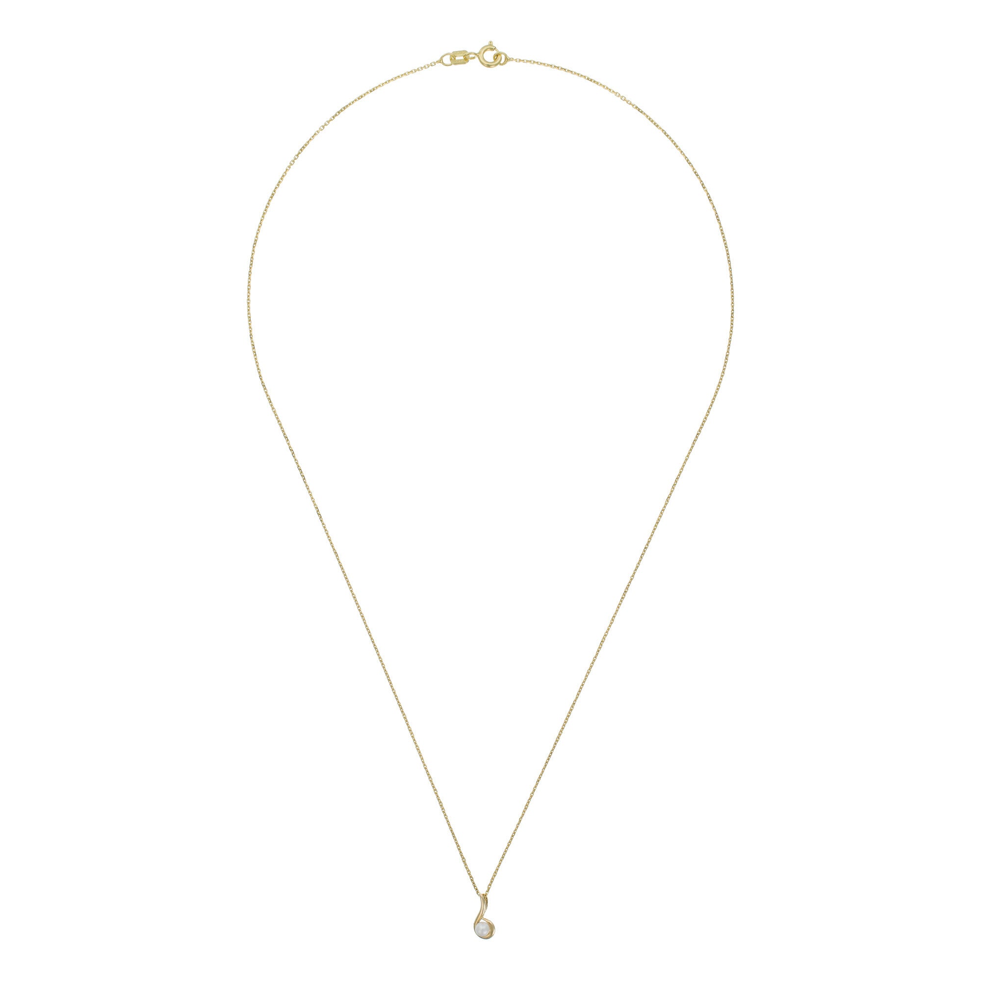 “Ambiente” Pendant 375/1000 Yellow Gold White Pearl