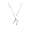 Pendentif "Réconfortant" Or Blanc 375/1000 Et Zirconium