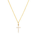 Pendentif "Croix Promise" - Or Jaune 375/1000 Et Zirconium