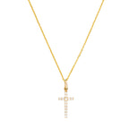 Pendentif "Croix Promise" - Or Jaune 375/1000 Et Zirconium