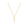 Pendentif "Croix Promise" Or Jaune 375/1000 Et Zirconium