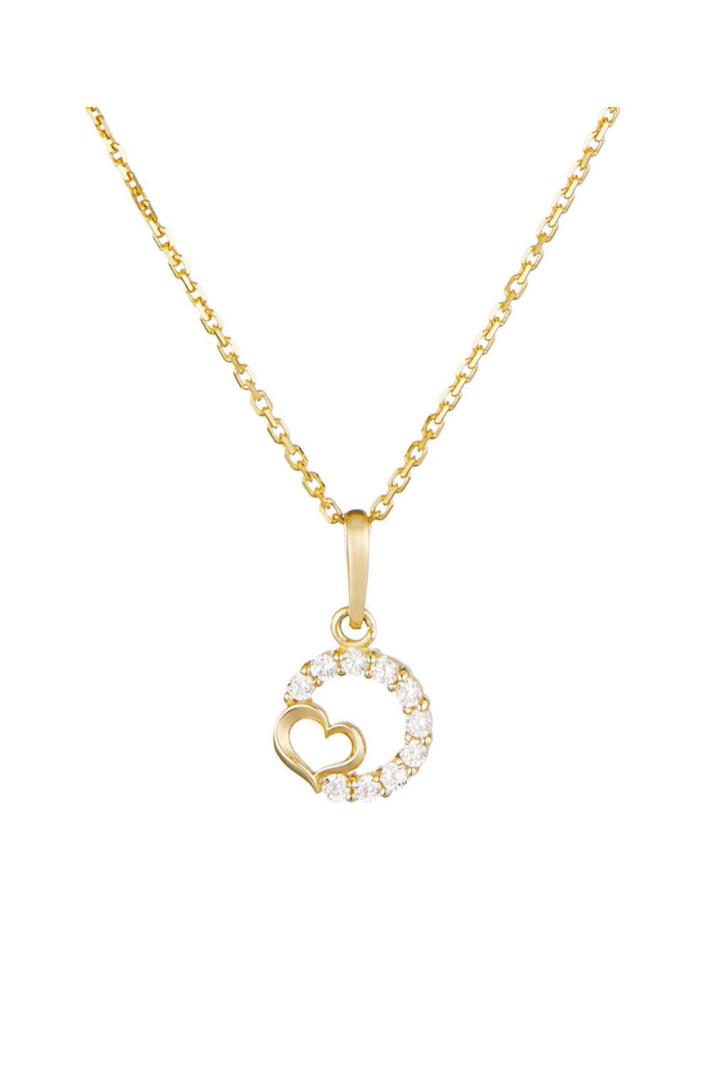 Pendentif "Nina" Or Jaune 375/1000 Et Zirconium