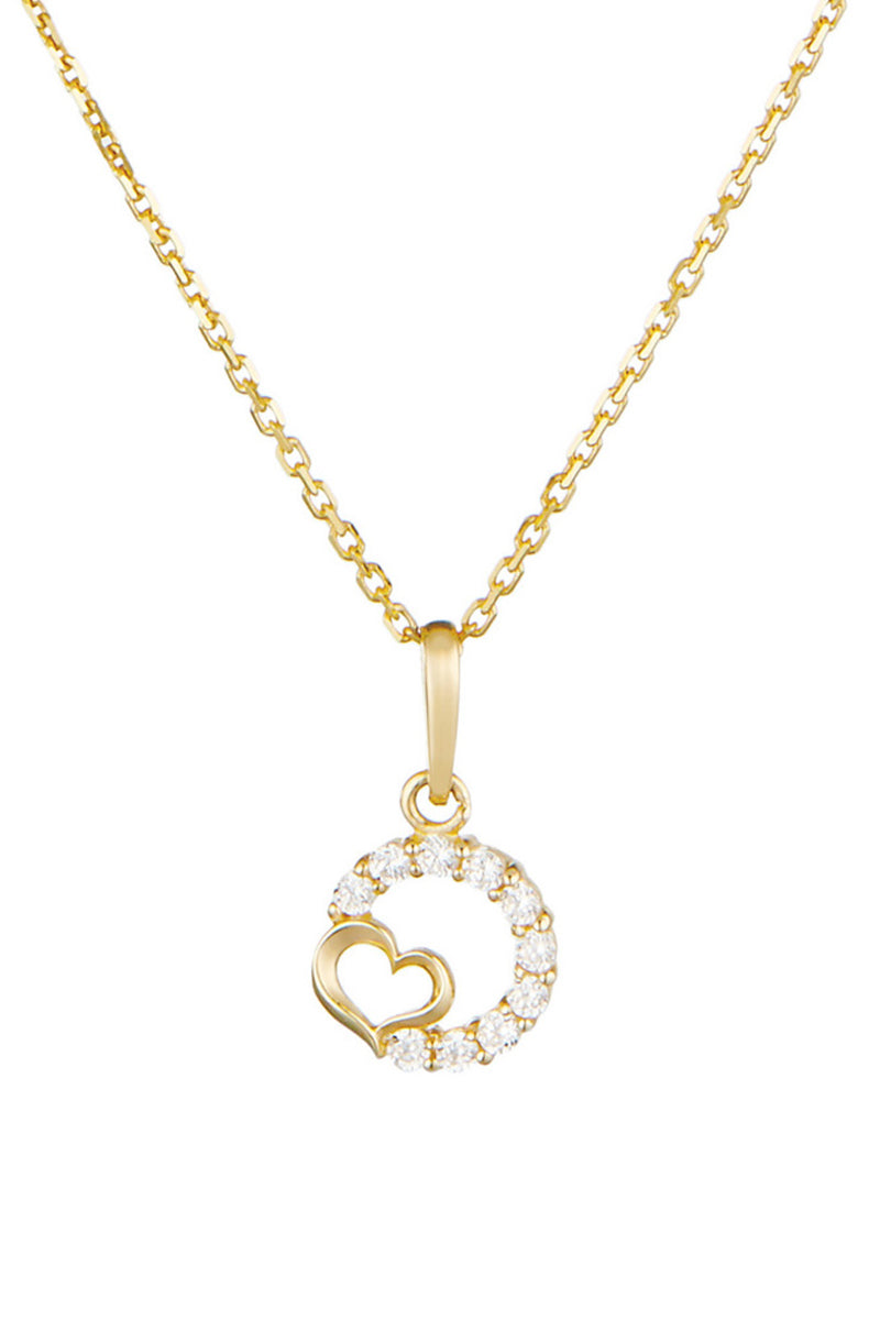 “Nina” Pendant 375/1000 Yellow Gold and Zirconium