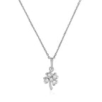 Colgante “Pequeño Trébol” – Oro blanco 375/1000 y Circonio